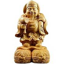 Amazon｜仏像 開運招福七福神 大黒天 木彫り 美術品 七福神